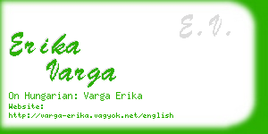 erika varga business card